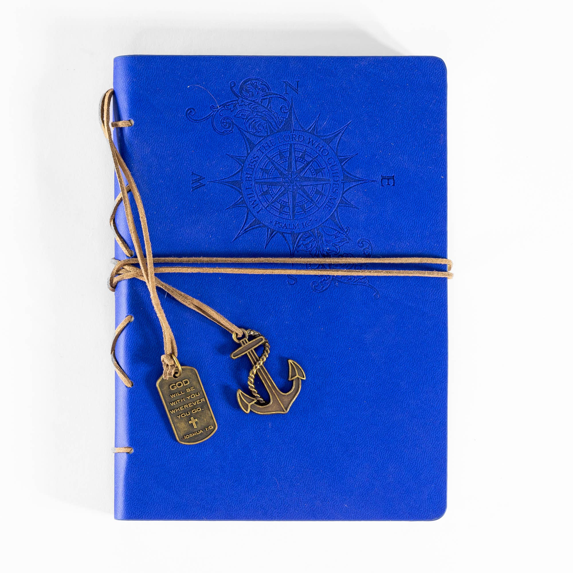 Faux Leather Journals: Man Of God With Cross Charm Black