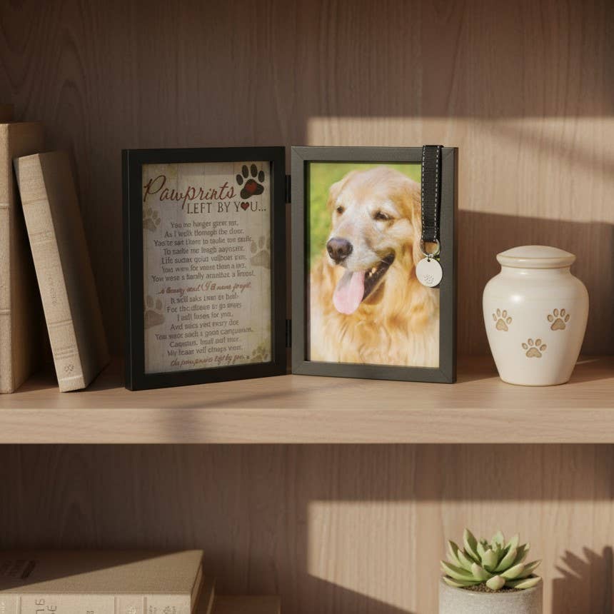 Pawprints Left By You Pet Memorial Frame for  Dog