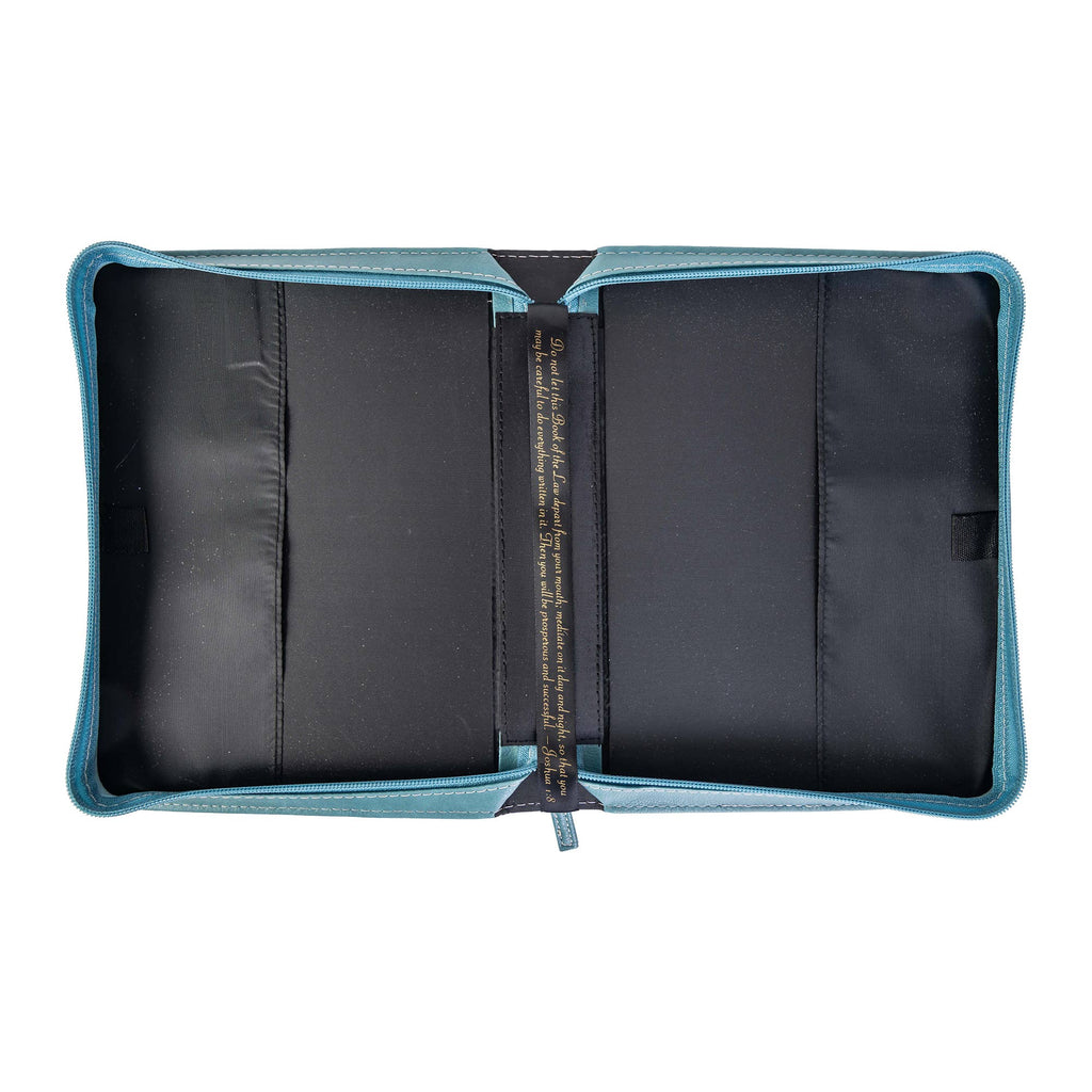 Divine Details: Bible Cover - Teal Tile w/Gem: Large