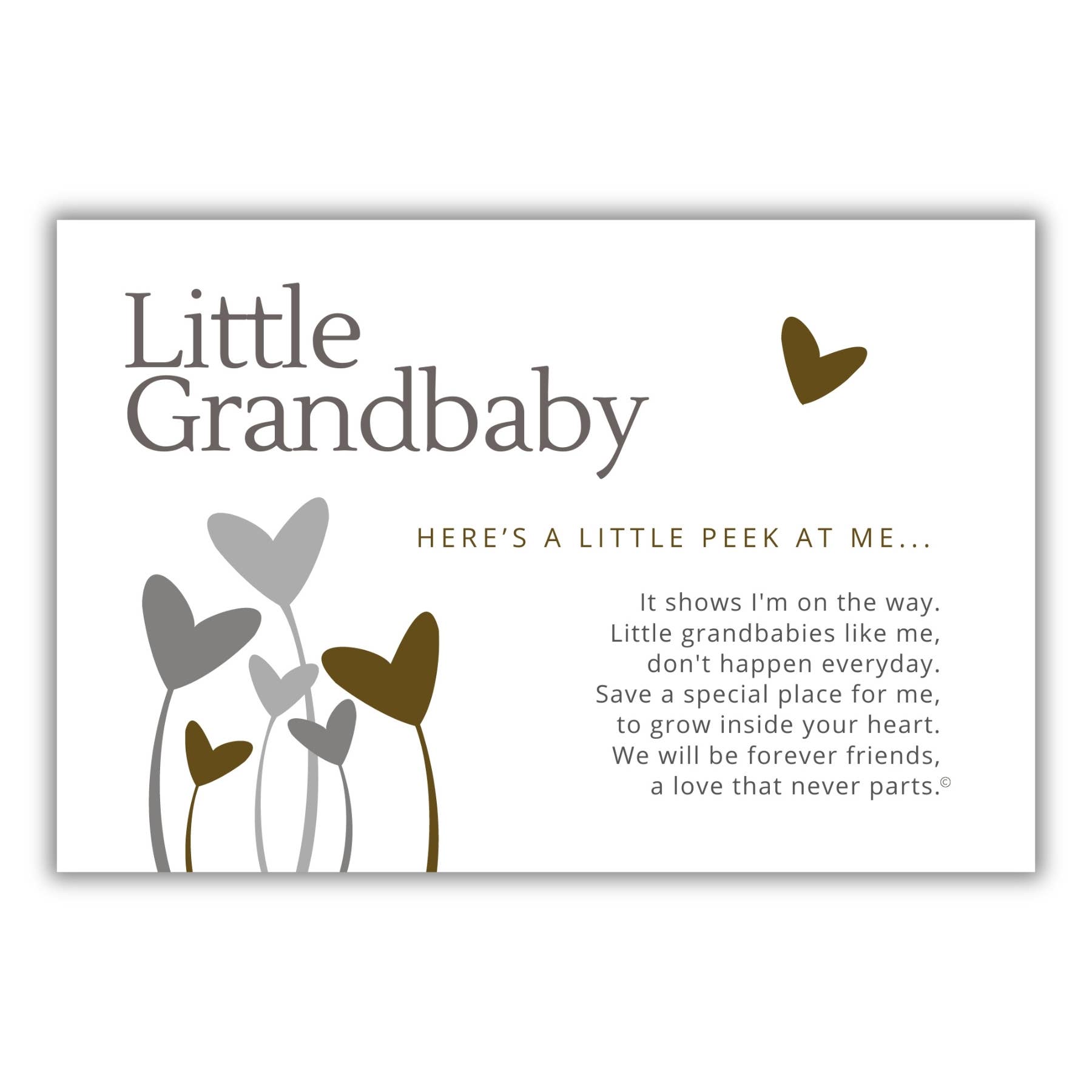 Little Grandbaby Ultrasound Heart Grandparent Picture Frame